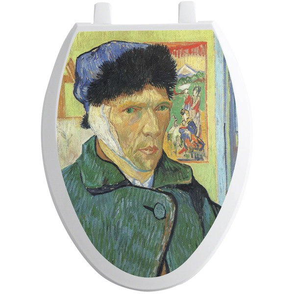 Custom Van Gogh's Self Portrait with Bandaged Ear Toilet Seat Decal - Elongated