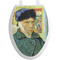 Van Gogh's Self Portrait with Bandaged Ear Toilet Seat Decal - Elongated - Front