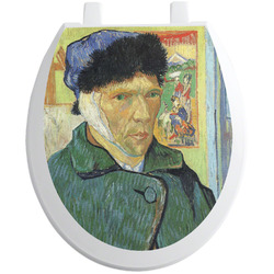 Van Gogh's Self Portrait with Bandaged Ear Toilet Seat Decal - Round