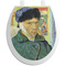 Van Gogh's Self Portrait with Bandaged Ear Toilet Seat Decal - Round - Front