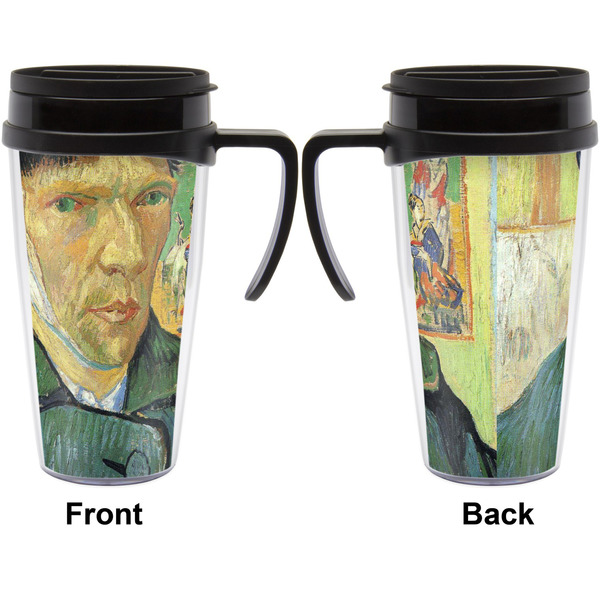 Van Gogh's Self Portrait with Bandaged Ear Travel Mug with Black Handle - Approval