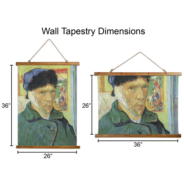 Van Gogh's Self Portrait with Bandaged Ear Wall Hanging Tapestries - Parent/Sizing