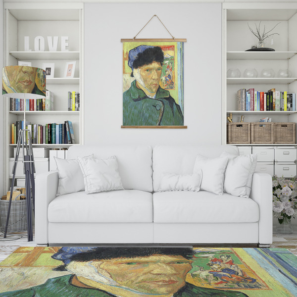 Van Gogh's Self Portrait with Bandaged Ear Wall Hanging Tapestry - Portrait - In Context