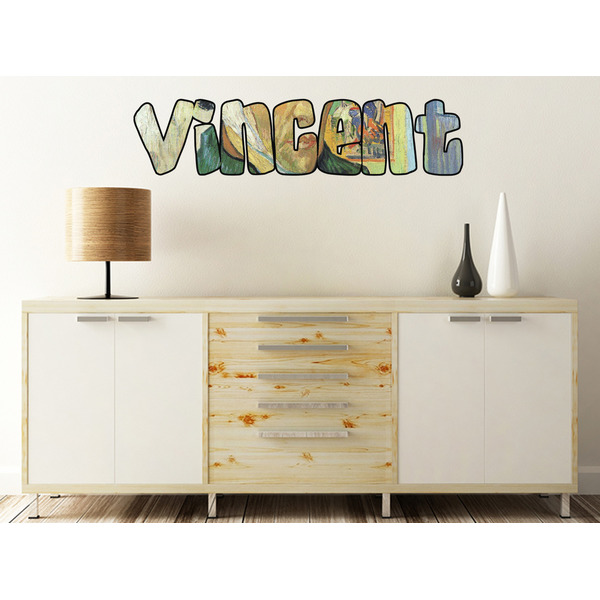 Van Gogh's Self Portrait with Bandaged Ear Wall Name Decal On Wooden Desk