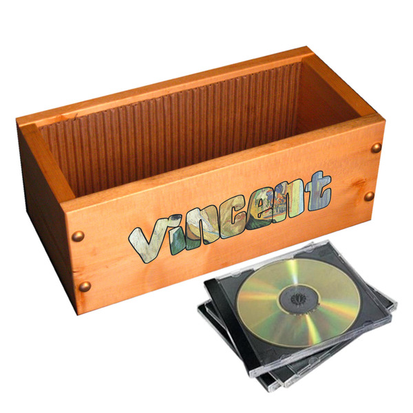 Van Gogh's Self Portrait with Bandaged Ear Wall Name Decal on Wooden Storage Chest