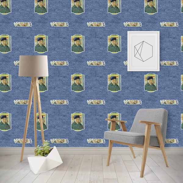 Custom Van Gogh's Self Portrait with Bandaged Ear Wallpaper & Surface Covering (Water Activated - Removable)