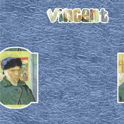 Van Gogh's Self Portrait with Bandaged Ear Wallpaper & Surface Covering (Peel & Stick 24"x 24" Sample)