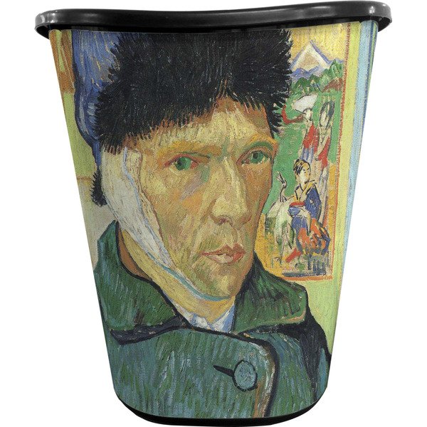 Custom Van Gogh's Self Portrait with Bandaged Ear Waste Basket - Single Sided (Black)