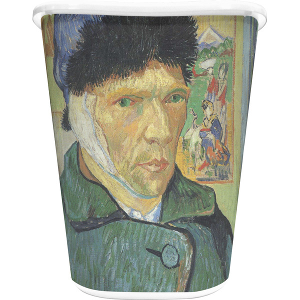 Custom Van Gogh's Self Portrait with Bandaged Ear Waste Basket - Single Sided (White)