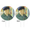 Van Gogh's Self Portrait with Bandaged Ear White Plastic 6" Food Pick - Round - Double Sided - Front & Back