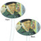 Van Gogh's Self Portrait with Bandaged Ear White Plastic 7" Stir Stick - Double Sided - Oval - Front & Back