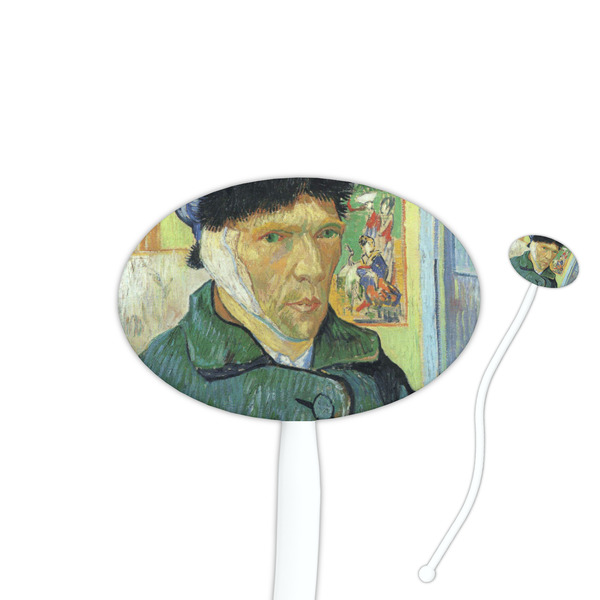 Custom Van Gogh's Self Portrait with Bandaged Ear Oval Plastic Stir Sticks
