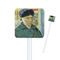 Van Gogh's Self Portrait with Bandaged Ear Square Plastic Stir Sticks - Single Sided