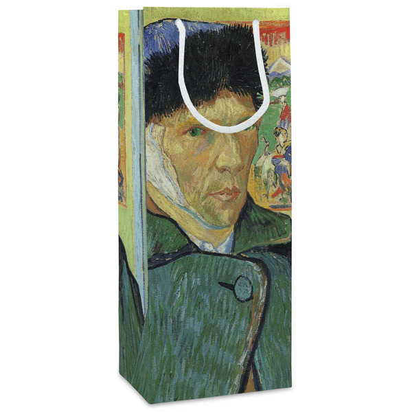 Custom Van Gogh's Self Portrait with Bandaged Ear Wine Gift Bags - Gloss