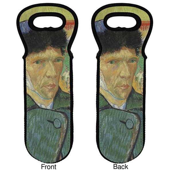 Van Gogh's Self Portrait with Bandaged Ear Wine Tote Front & Back