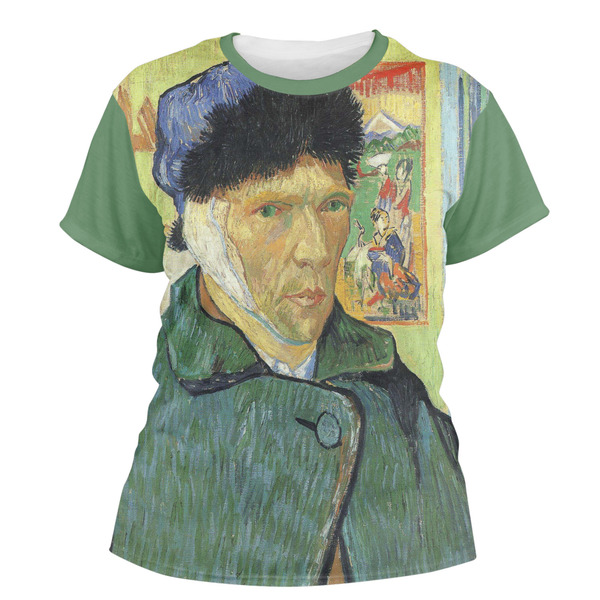 Custom Van Gogh's Self Portrait with Bandaged Ear Women's Crew T-Shirt - Medium