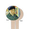 Van Gogh's Self Portrait with Bandaged Ear Wooden 4" Food Pick - Round - Single Sided - Front & Back