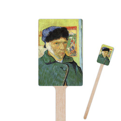 Van Gogh's Self Portrait with Bandaged Ear 6.25" Rectangle Wooden Stir Sticks - Double Sided