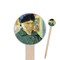 Van Gogh's Self Portrait with Bandaged Ear Wooden 6" Food Pick - Round - Closeup