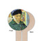Van Gogh's Self Portrait with Bandaged Ear Wooden 6" Food Pick - Round - Single Sided - Front & Back