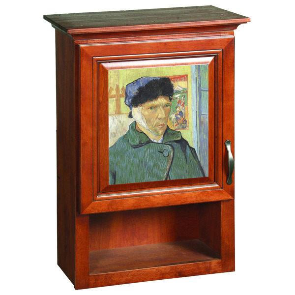 Van Gogh's Self Portrait with Bandaged Ear Wooden Cabinet Decal (Medium)