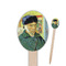 Van Gogh's Self Portrait with Bandaged Ear Wooden Food Pick - Oval - Closeup