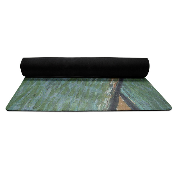 Van Gogh's Self Portrait with Bandaged Ear Yoga Mat Rolled up Black Rubber Backing