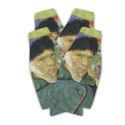 Van Gogh's Self Portrait with Bandaged Ear Zipper Bottle Cooler - Set of 4