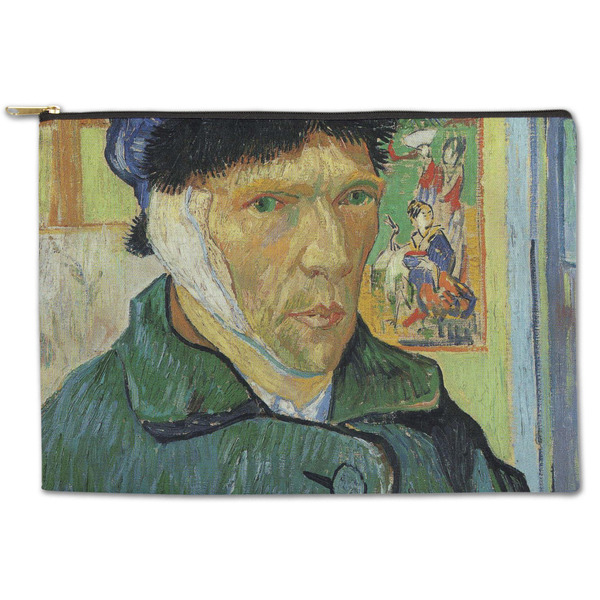 Custom Van Gogh's Self Portrait with Bandaged Ear Zipper Pouch - Large - 12.5"x8.5"