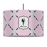 Diamond Dancers 12" Drum Pendant Lamp - Fabric (Personalized)