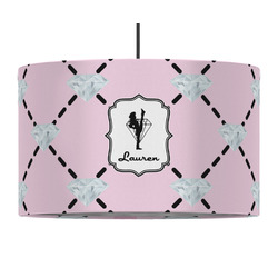 Diamond Dancers 12" Drum Pendant Lamp - Fabric (Personalized)