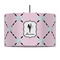 Diamond Dancers 12" Drum Pendant Lamp - Fabric (Personalized)