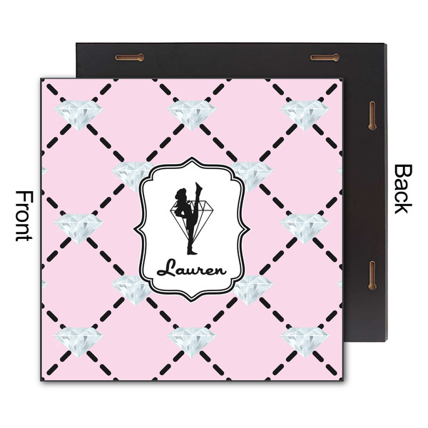 Diamond Dancers 12x12 Wood Print - Front & Back View