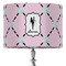 Diamond Dancers 16" Drum Lampshade - ON STAND (Fabric)