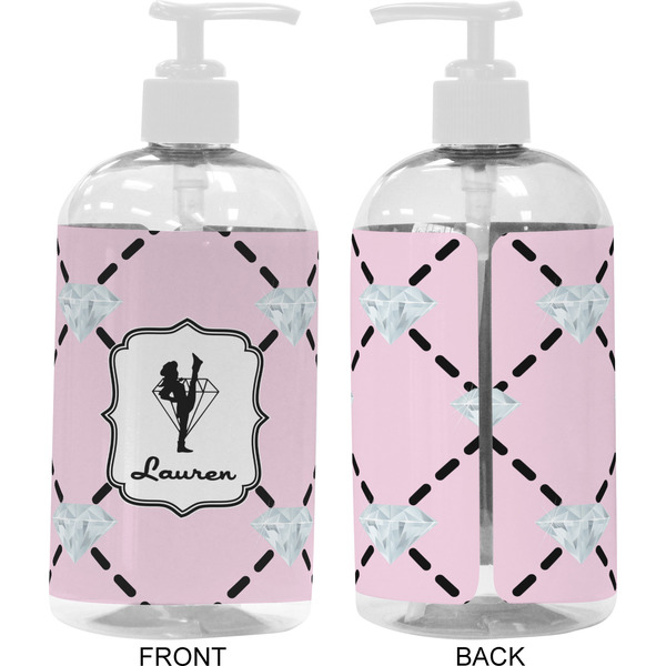 Diamond Dancers 16 oz Plastic Liquid Dispenser- Approval- White