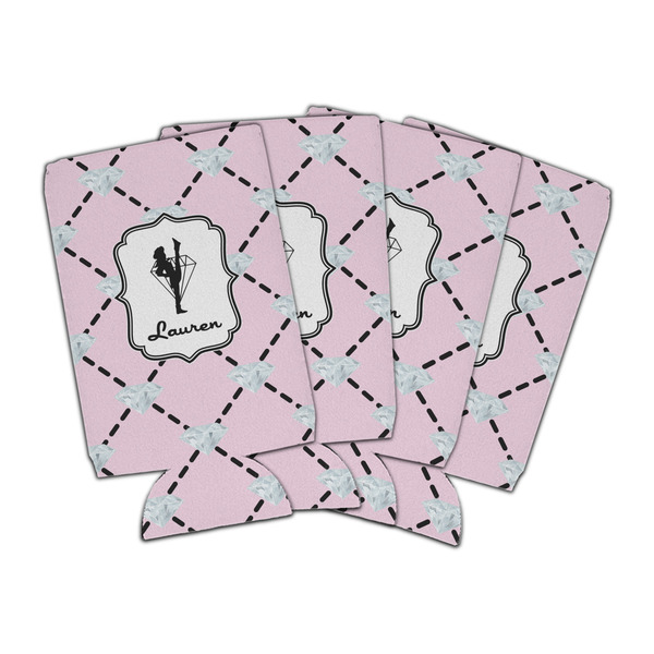 Custom Diamond Dancers Can Cooler (16 oz) - Set of 4 (Personalized)