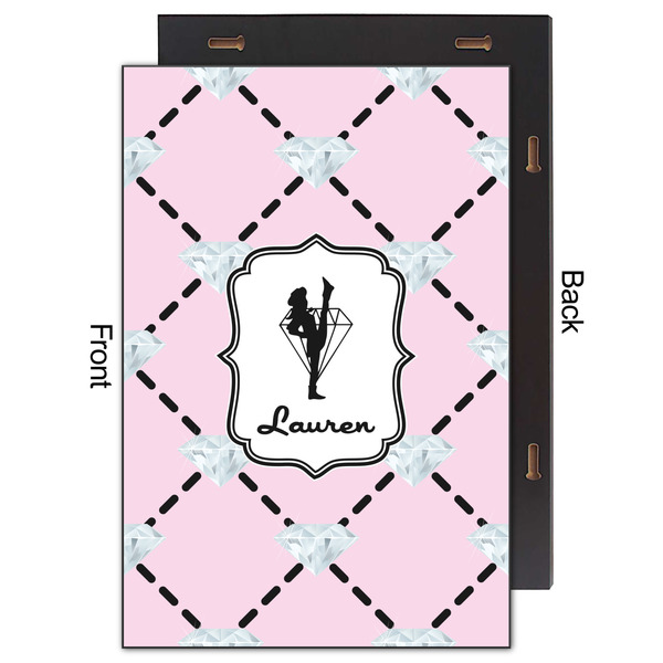 Diamond Dancers 20x30 Wood Print - Front & Back View