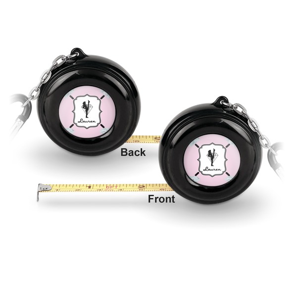 Diamond Dancers 6-Ft Pocket Tape Measure with Carabiner Hook - Front and Back