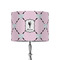 Diamond Dancers 8" Drum Lampshade - ON STAND (Fabric)
