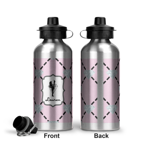 Diamond Dancers Aluminum Water Bottle - Front and Back