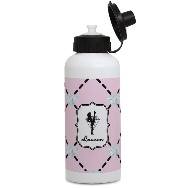 Custom Diamond Dancers Water Bottles - Aluminum - 20 oz - White (Personalized)