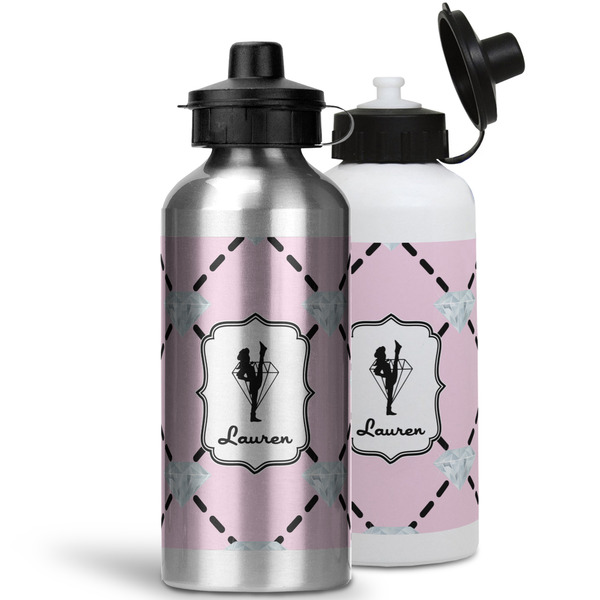 Diamond Dancers Aluminum Water Bottles - MAIN (white &silver)