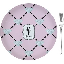Diamond Dancers Glass Appetizer / Dessert Plate 8" (Personalized)