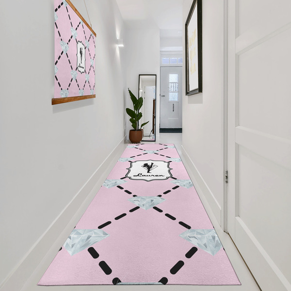 Diamond Dancers Area Rug Sizes - In Context (vertical)