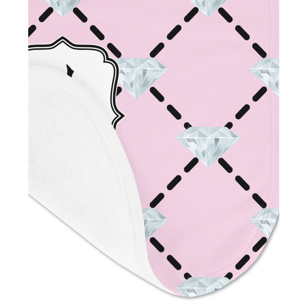 Diamond Dancers Baby Bib - AFT detail