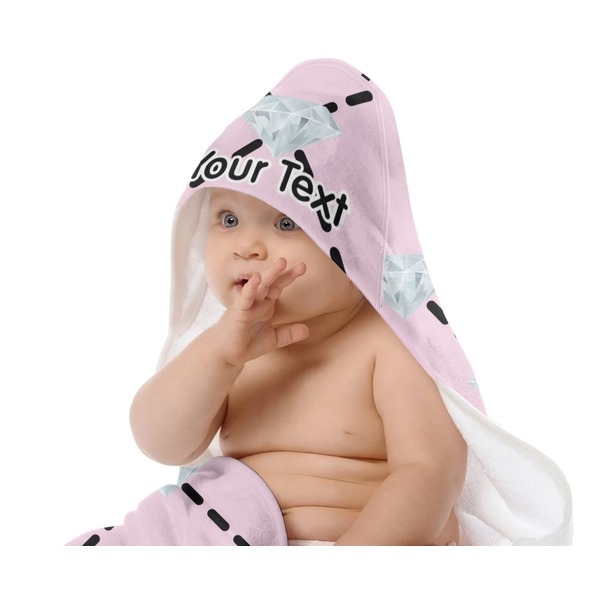Diamond Dancers Baby Hooded Towel on Child