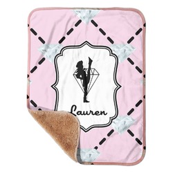 Diamond Dancers Sherpa Baby Blanket - 30" x 40" w/ Name or Text