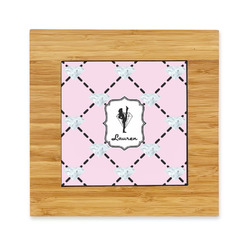 Diamond Dancers Bamboo Trivet with Ceramic Tile Insert (Personalized)