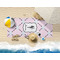 Diamond Dancers Beach Towel Lifestyle