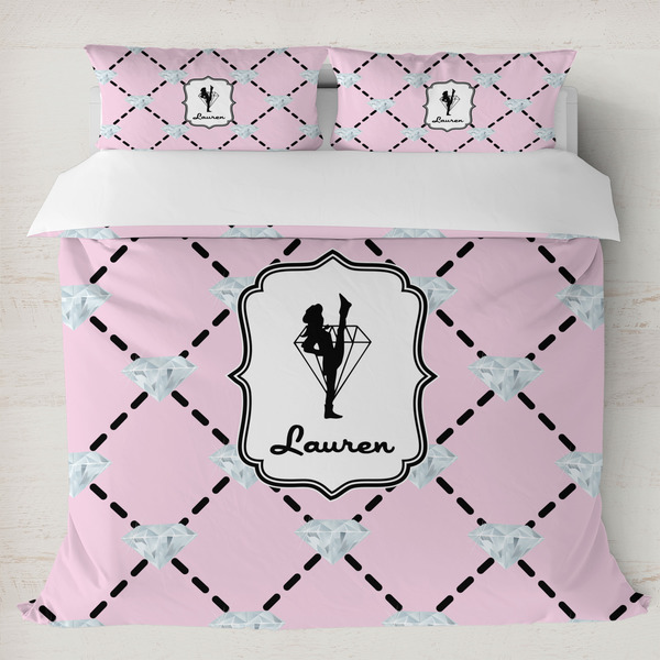 Custom Diamond Dancers Duvet Cover Set - King (Personalized)